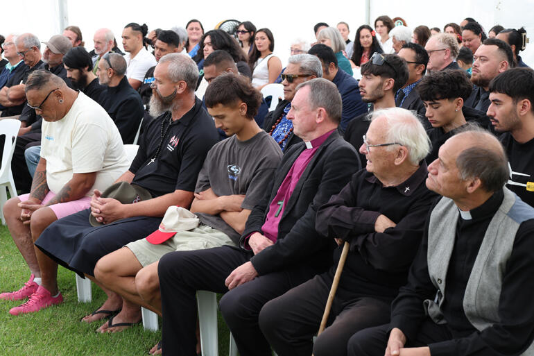 Manuhiri and new students join the pōhiri during Hoani Tapu St John's opening on Sunday 15 February 2026.