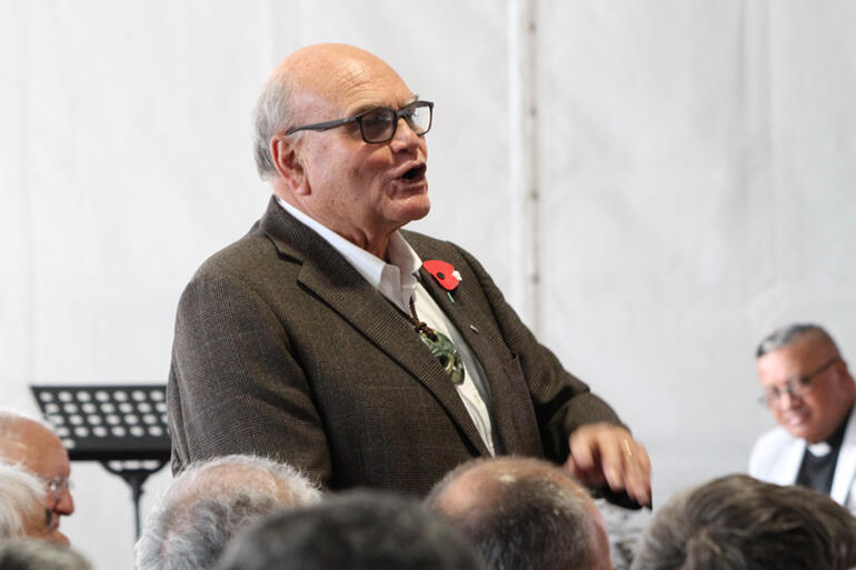 Te Pīhopatanga o Aotearoa Chair, Sir Selwyn Parata delights the crowd with his insights and anecdotes. 