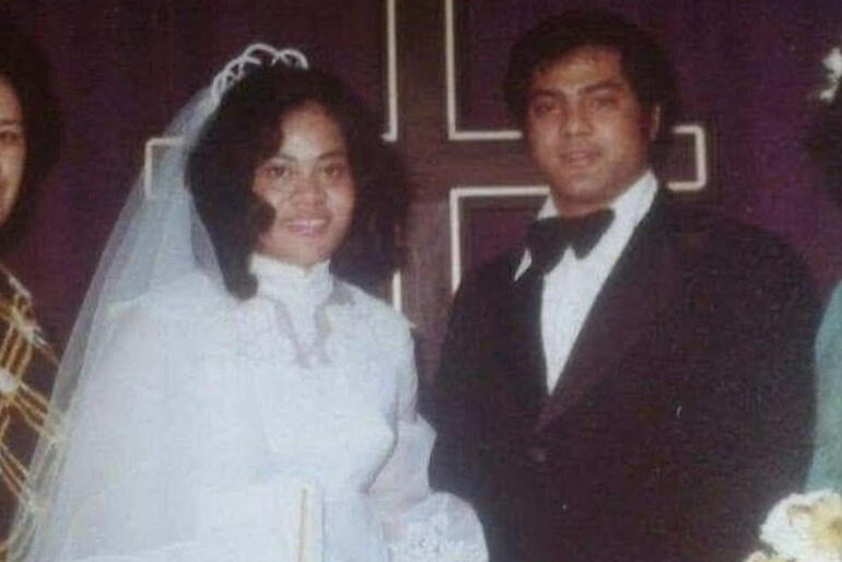 Seini Vaka and 'Afa Vaka on their wedding day.